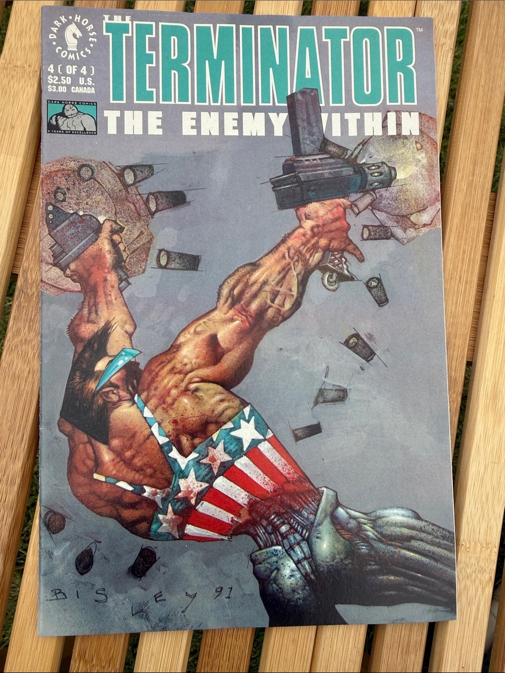 Terminator: The Enemy Within Comic Book - Patriotic Cover, vol 4, 1992
